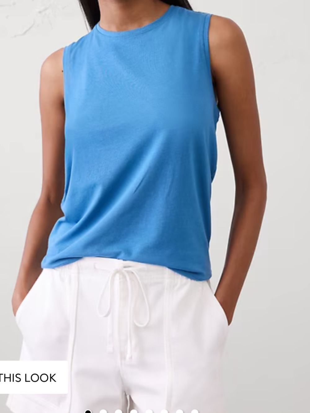 Banana Republic Timeless T-shirt Blue Crewneck Tank Top Size M NWT